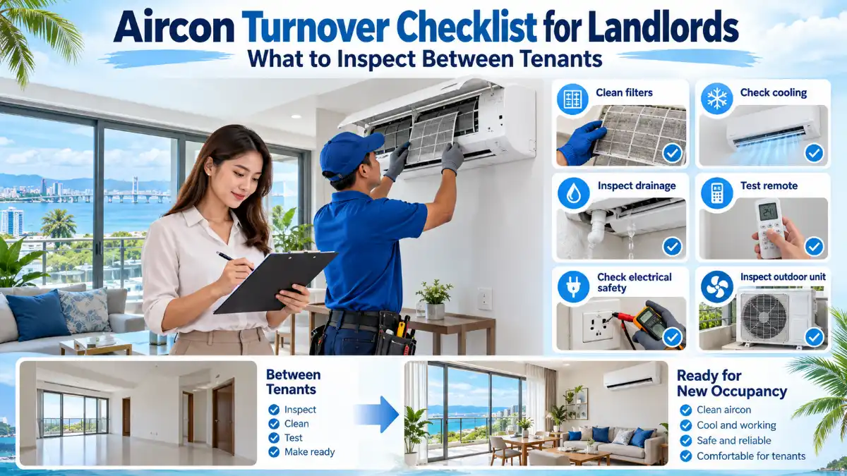 Aircon Turnover Checklist for Landlords: What to Inspect Between Tenants